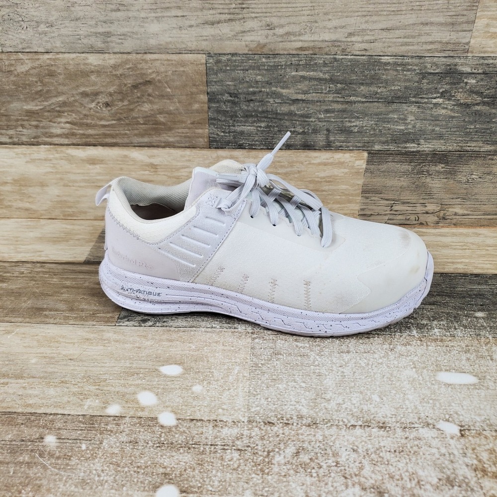 Timberland PRO Overdrive Womens Shoes 6 White Composite Safety Toe Sneaker